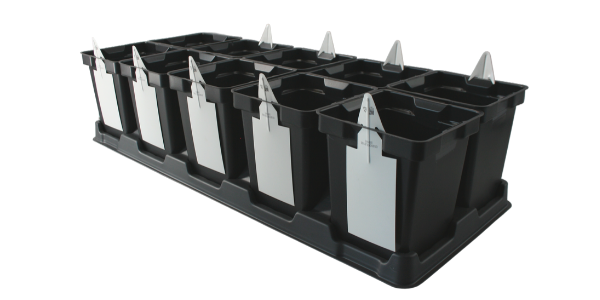 Square Pot with Tag Slots