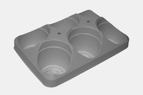 755802C - 400-GV Round Pot 6-Count Carry Trays