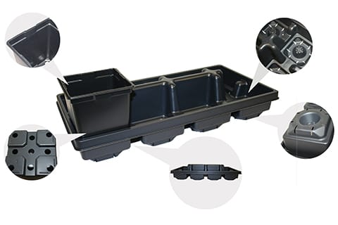 5.5’’ Square Pot and Carry Tray