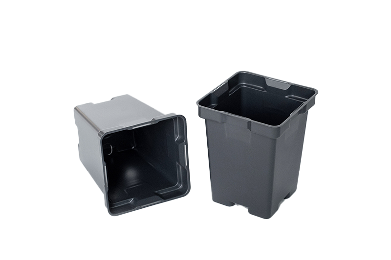 4.5-Inch Quart Tag Slot Square Deep Pots