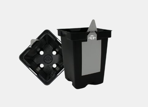 700162C - 4.5-Inch Quart Tag Slot Square Deep Pots