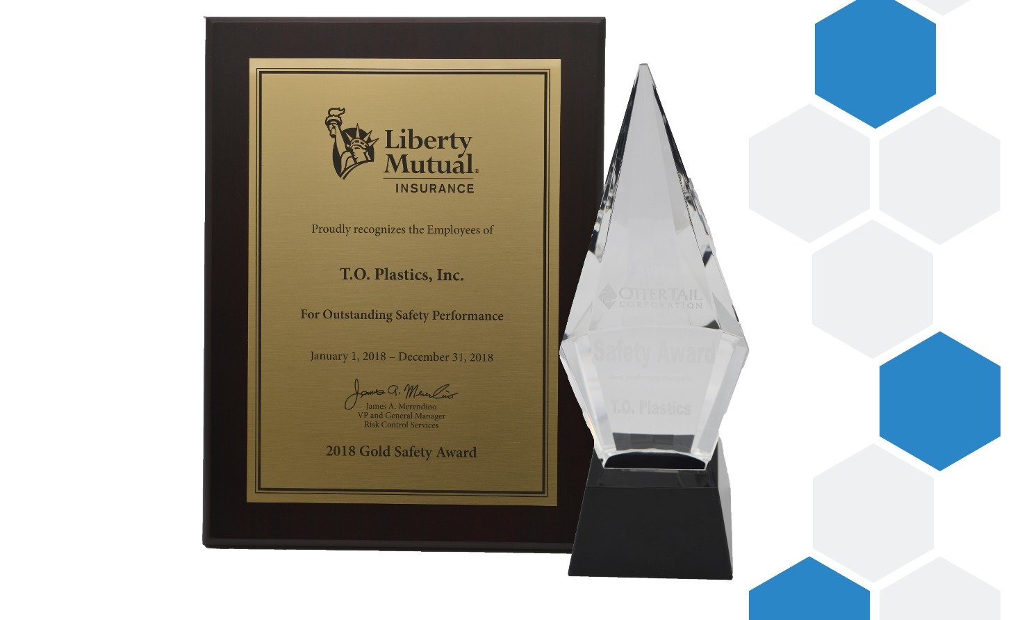 Workplace Safety Awards for T.O. Plastics, Minnesota Thermoformer